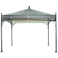 MBM Romeo Elegance Gartenpavillon 350x350cm Schmiedeeisen Marone