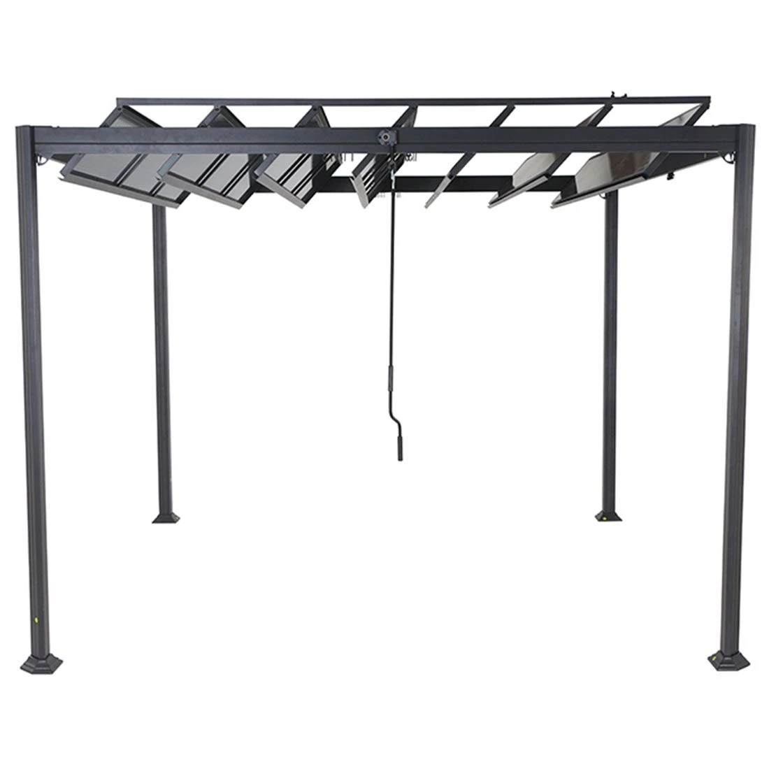 Siena Garden Gartenpergola 300x300cm Aluminium Anthrazit 4 Siena Garden Gartenpergola 300x300cm Aluminium Anthrazit – Bild 2