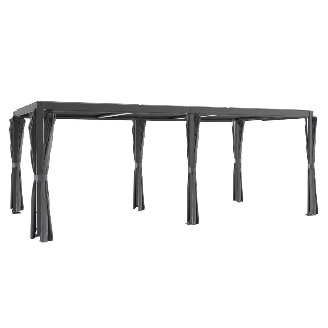 MWH Curtano Gartenpergola 540x300cm Aluminium/Olefin Matt Grau/Hellgrau 3 MWH Curtano Gartenpergola 540x300cm Aluminium/Olefin Matt Grau/Hellgrau