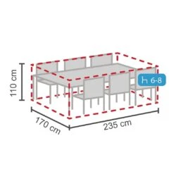 LC Garden Gartenmöbel-Set Schutzhülle 235x170x110 Cm Grau -Gartenbedarf Angebote 1284495 2