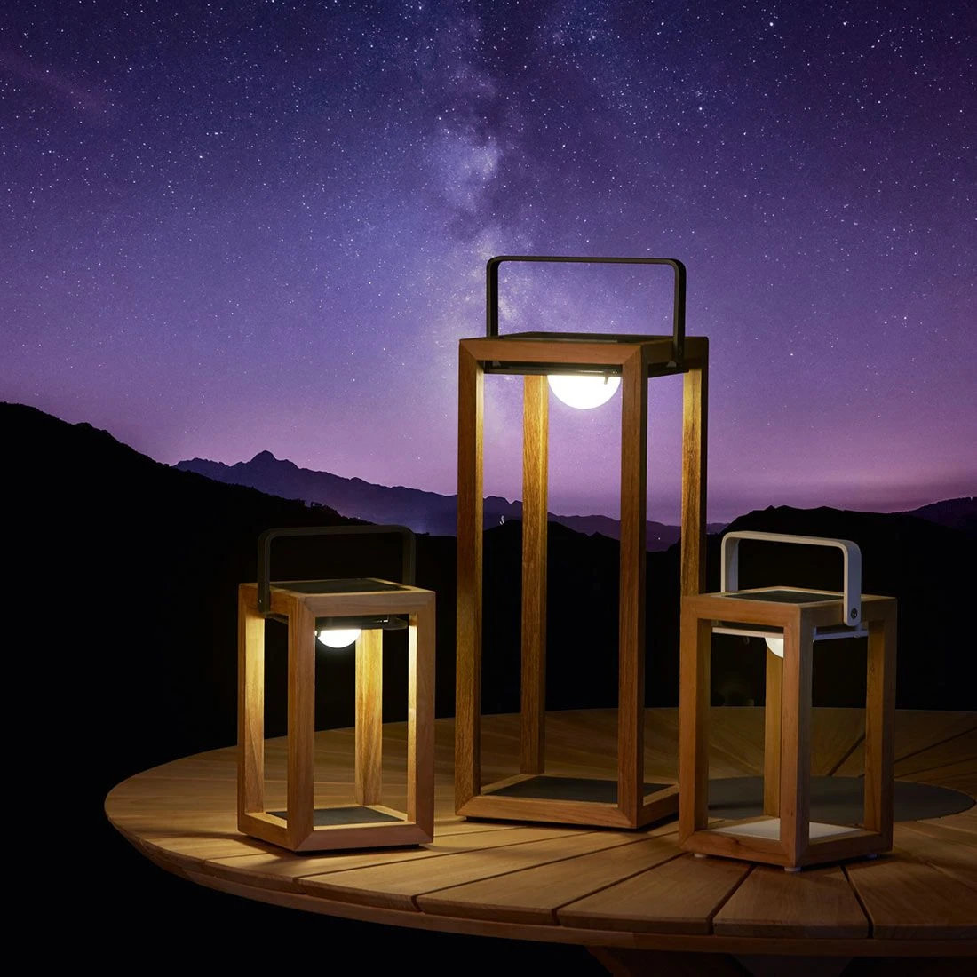 Best Light Solarleuchte 28cm Teak Braun 4 Best Light Solarleuchte 28cm Teak Braun – Bild 2