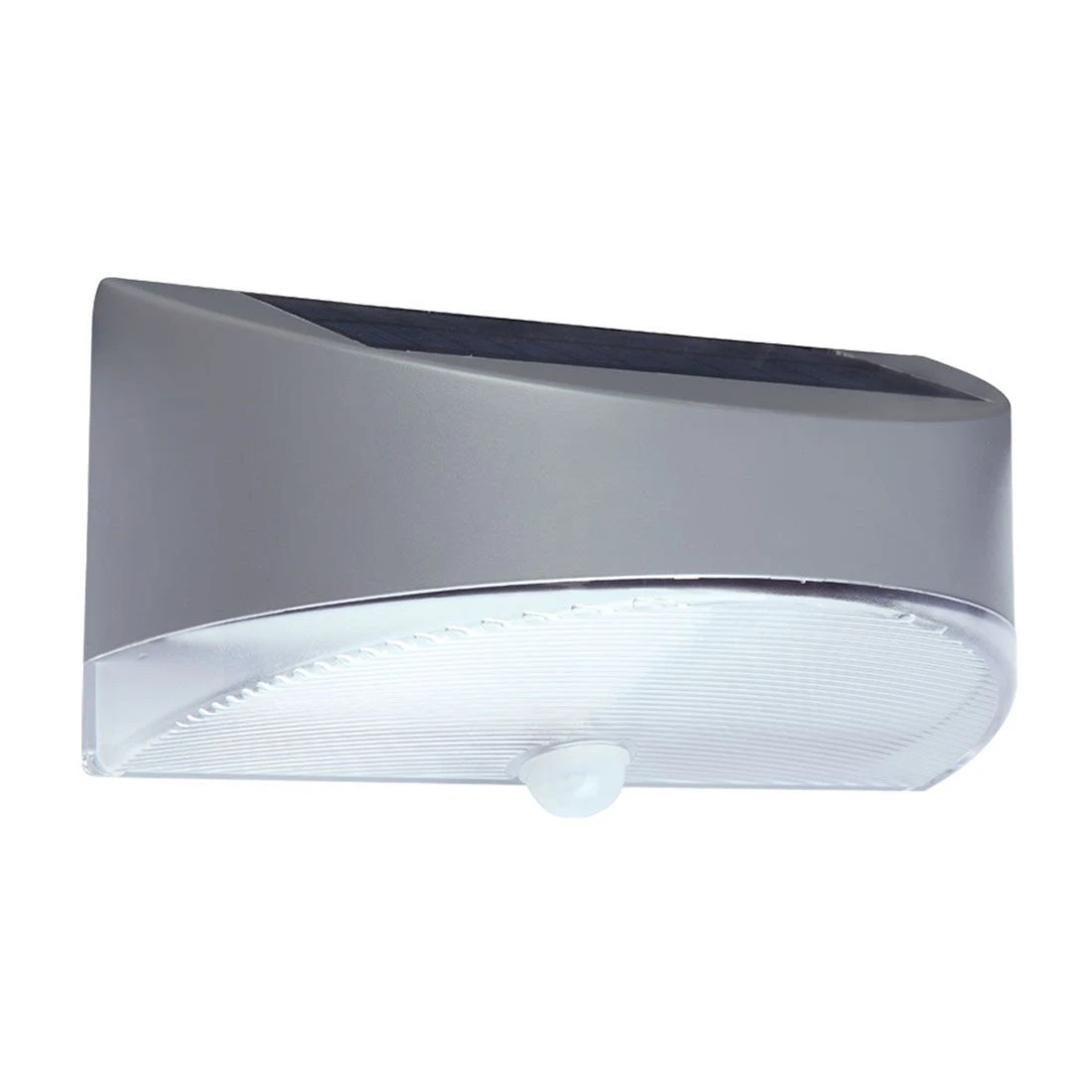 LUTEC Bread LED/Solar-Außenwandbeleuchtung Kunststoff Silber 3 LUTEC Bread LED/Solar-Außenwandbeleuchtung Kunststoff Silber