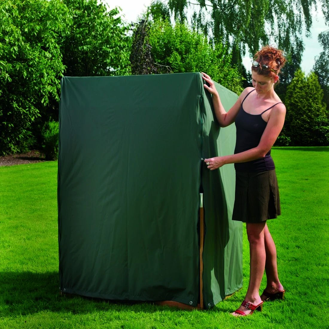 Heinemeyer Schutzhülle 130x90x163/132cm Für Strandkorb, Mit 2 Reißverschlüssen, Teak-Safe Grün 3 Heinemeyer Schutzhülle 130x90x163/132cm Für Strandkorb, Mit 2 Reißverschlüssen, Teak-Safe Grün