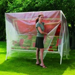Heinemeyer Hollywoodschaukel Schutzhülle 160cm Gitterfolie Transparent
