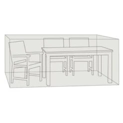 Zebra Gartenmöbel-Set Schutzhülle 225x175x80cm PVC Outdoorgewebe Schwarz