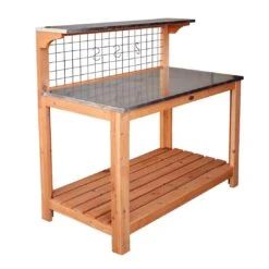 Habau Gartentisch/Pflanztisch 101x55 Cm Mit Verzinkter Arbeitsplatte Braun