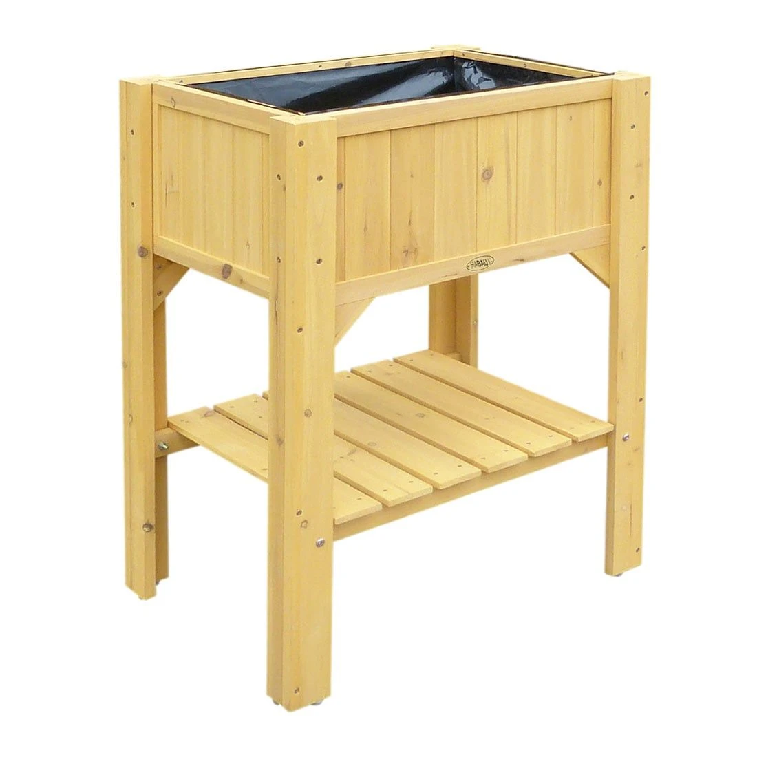 Habau Kompakt Hochbeet Mit Ablage Spießtanne Braun 3 Habau Kompakt Hochbeet Mit Ablage Spießtanne Braun