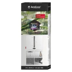 AeroCover Mittelstockschirm Schutzhülle Bis Ø400cm Polyester Uni Anthrazit -Gartenbedarf Angebote aerocover schirmhulle mittelstock bis 400cm 4