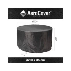 AeroCover Gartenmöbel-Set Schutzhülle Ø200x85cm Polyester Uni Anthrazit -Gartenbedarf Angebote aerocover sitzgruppenhulle o200x85cm fur siena garden oase sofaset 5