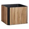 Cane-Line Combine Pflanzgefäß 53x53x40cm Teak/Alu Natur/Lava Grey