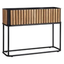Cane-Line Combine Pflanzgefäß 83x62x28cm Teak/Alu Natur/Lava Grey