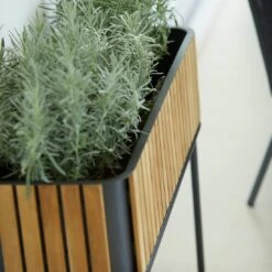 Cane-Line Combine Pflanzgefäß 83x62x28cm Teak/Alu Natur/Lava Grey -Gartenbedarf Angebote cane line combine pflanzgefaess 53x53x40cm teak alu 1463498 5