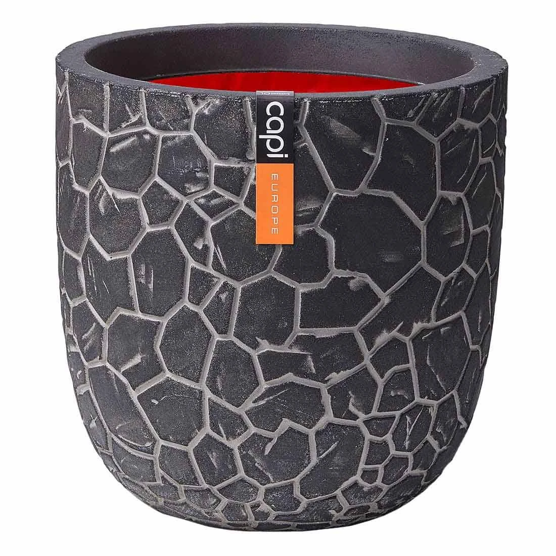 Capi Clay Pflanztopf 43x41 Cm Kunststoff Anthrazit 3 Capi Clay Pflanztopf 43x41 Cm Kunststoff Anthrazit