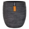 Capi Nature Rib Pflanztopf Ø14x17,3cm Schwarz -Gartenbedarf Angebote capi nature rib pflanztopf durchm14x17 3cm 1411171 1