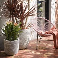 Capi Nature Rib Pflanztopf Ø55x53cm Kunststoff Elfenbein -Gartenbedarf Angebote capi nature rib pflanztopf durchm55x53cm kunststoff 1410324 2