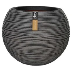 Capi Riffle Pflanztopf Ø40x32cm Kunststoff Anthrazit
