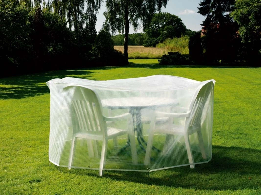 Heinemeyer Gartenmöbel-Set Schutzhülle 240x180x90cm Oval Gitterfolie Transparent 5 Heinemeyer Gartenmöbel-Set Schutzhülle 240x180x90cm Oval Gitterfolie Transparent – Bild 3