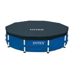 Intex Poolabdeckung Ø457cm Dunkelblau