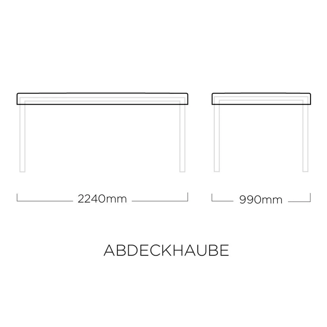 Kettler Gartentisch Schutzhülle 220x95cm Polyester Grau-Silber 7 Kettler Gartentisch Schutzhülle 220x95cm Polyester Grau-Silber – Bild 5