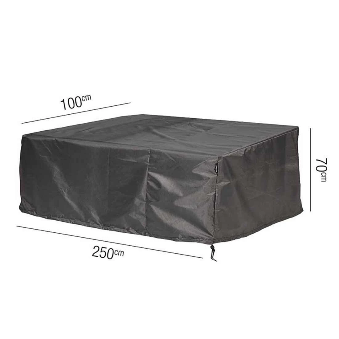 AeroCover Schutzhülle Für Loungesofa/2 Loungesessel 250x100x70cm Polyester Uni Anthrazit 4 AeroCover Schutzhülle Für Loungesofa/2 Loungesessel 250x100x70cm Polyester Uni Anthrazit – Bild 2