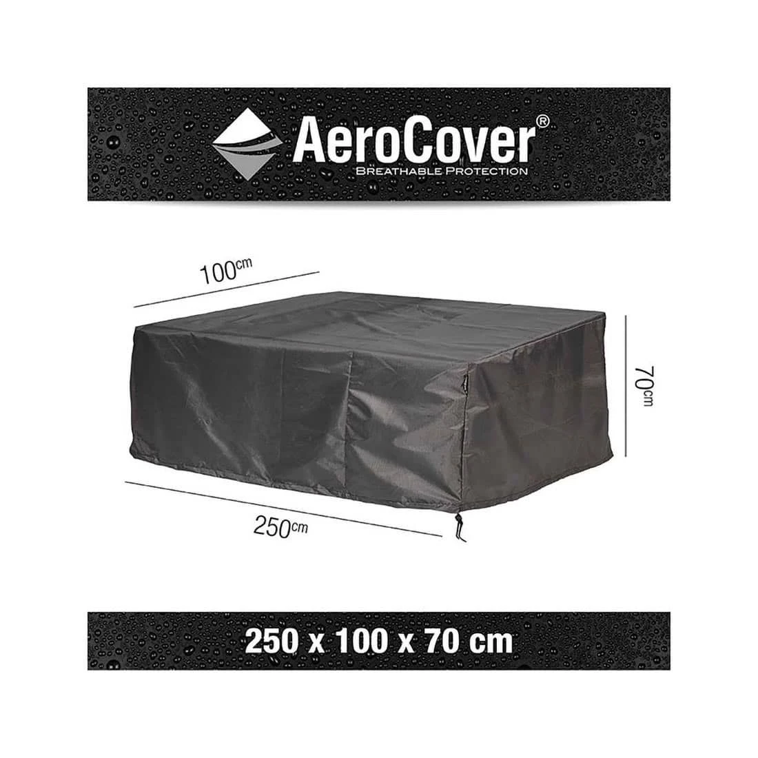 AeroCover Schutzhülle Für Loungesofa/2 Loungesessel 250x100x70cm Polyester Uni Anthrazit 11 AeroCover Schutzhülle Für Loungesofa/2 Loungesessel 250x100x70cm Polyester Uni Anthrazit – Bild 9