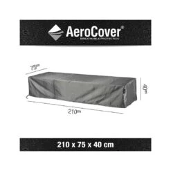 AeroCover Gartenliege Schutzhülle 210x75x40cm Polyester Uni Anthrazit -Gartenbedarf Angebote loungeliegenhulle 210x75x40cm 5