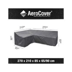 AeroCover Schutzhülle Für Ecklounge 270x210x85x65/90cm Polyester Uni Anthrazit -Gartenbedarf Angebote loungesethulle 270x210x85x65 90cm l form links 7