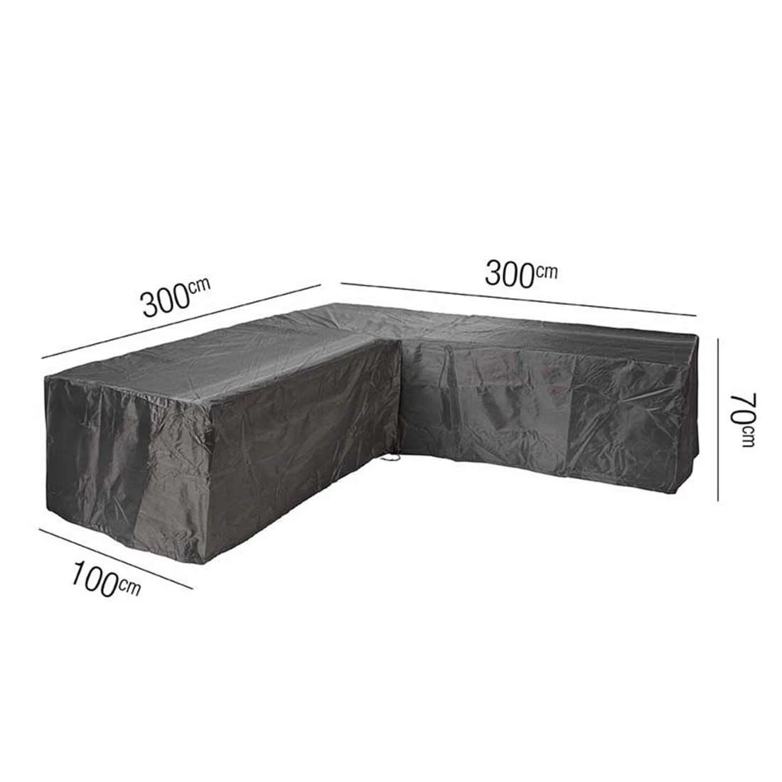 AeroCover Schutzhülle Für Ecklounge 300x300x100x70cm Polyester Uni Anthrazit 4 AeroCover Schutzhülle Für Ecklounge 300x300x100x70cm Polyester Uni Anthrazit – Bild 2
