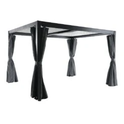 MWH Kiosko Gartenpergola 360cm Aluminium/Polyester Anthrazit