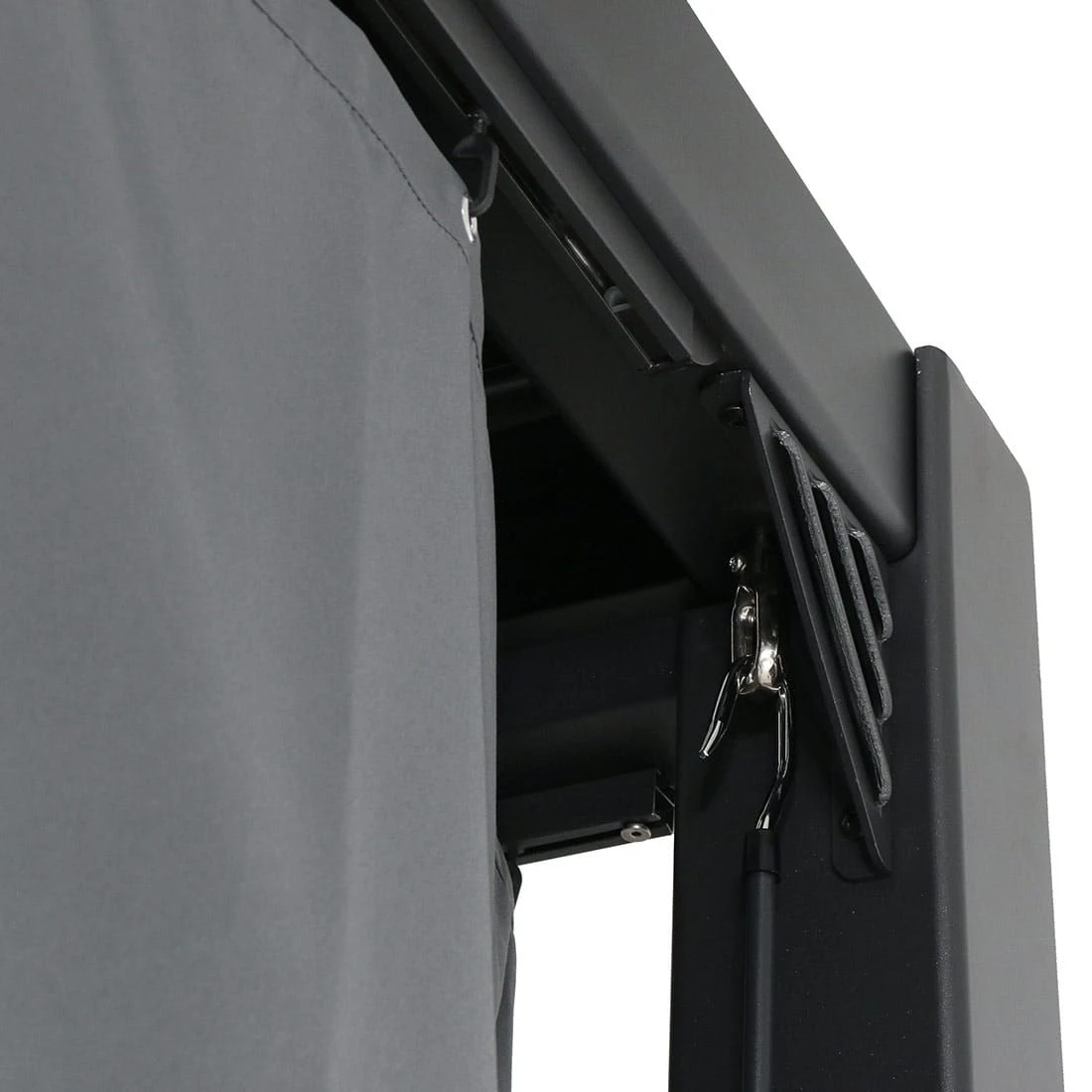 MWH Kiosko Gartenpergola 360cm Aluminium/Polyester Anthrazit 9 MWH Kiosko Gartenpergola 360cm Aluminium/Polyester Anthrazit – Bild 7