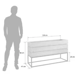 OUTLIV. Flora Pflanztopf 120x41x40cm Schwarz/Wildeiche -Gartenbedarf Angebote outliv by detlef steves flora pflanzgefaess 120x41x40cm 1355632 7