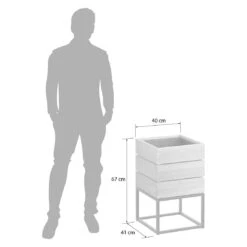 OUTLIV. Flora Pflanztopf 40x41x67cm Schwarz/Wildeiche -Gartenbedarf Angebote outliv by detlef steves flora pflanztopf 40x41x67cm 1354125 6