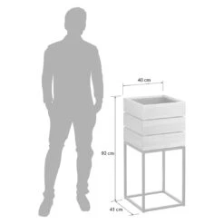 OUTLIV. Flora Pflanztopf 40x41x92cm Schwarz/Wildeiche -Gartenbedarf Angebote outliv by detlef steves flora pflanztopf 40x41x92cm 1354169 6