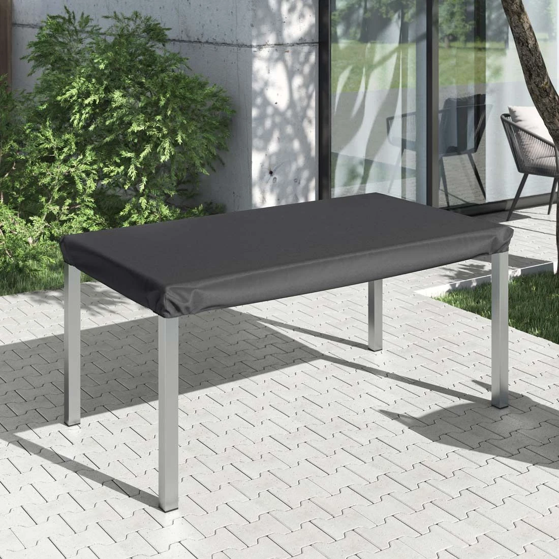 OUTLIV. Gartentisch Schutzhülle 160x90x10cm Schwarz 4 OUTLIV. Gartentisch Schutzhülle 160x90x10cm Schwarz – Bild 2