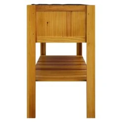 OUTLIV. Hochbeet Mit Ablage Tanne Braun -Gartenbedarf Angebote outliv hochbeet mit ablage tannenholz 1340474 4
