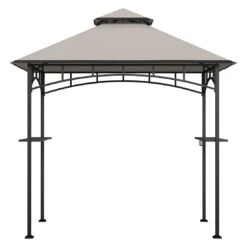 OUTLIV. Gartenpavillon 152x244cm Stahl/Stoff Schwarz/Grau -Gartenbedarf Angebote outliv pavillon 152x244cm stahl stoff 1396640 3