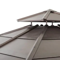 OUTLIV. Pavillon 335x335 Cm Zedernholz/Stahl Braun -Gartenbedarf Angebote outliv pavillon 335x335 cm zedernholz stahl 1422226 5