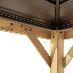 OUTLIV. Pavillon 335x335 Cm Zedernholz/Stahl Braun -Gartenbedarf Angebote outliv pavillon 335x335 cm zedernholz stahl 1422226 7