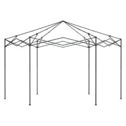 OUTLIV. Gartenpavillon 335x335cm Stahl/Stoff Schwarz/Weiß -Gartenbedarf Angebote outliv pavillon 335x335cm stahl stoff 1396629 4