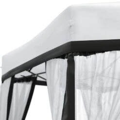 OUTLIV. Gartenpavillon 335x335cm Stahl/Stoff Schwarz/Weiß -Gartenbedarf Angebote outliv pavillon 335x335cm stahl stoff 1396629 5