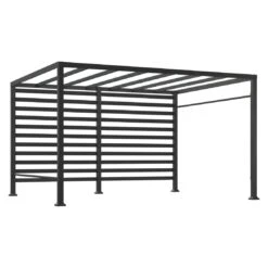 OUTLIV. Gartenpergola 305x366cm Stahl/Stoff Schwarz/Weiß -Gartenbedarf Angebote outliv pergola 305x366cm stahl stoff 1396607 3
