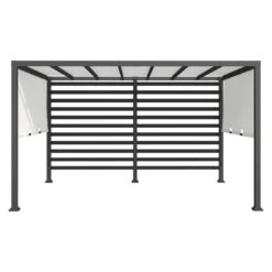 OUTLIV. Gartenpergola 305x366cm Stahl/Stoff Schwarz/Weiß -Gartenbedarf Angebote outliv pergola 305x366cm stahl stoff 1396607 4