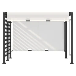 OUTLIV. Gartenpergola 305x366cm Stahl/Stoff Schwarz/Weiß -Gartenbedarf Angebote outliv pergola 305x366cm stahl stoff 1396607 5