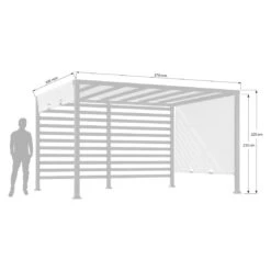 OUTLIV. Gartenpergola 305x366cm Stahl/Stoff Schwarz/Weiß -Gartenbedarf Angebote outliv pergola 305x366cm stahl stoff 1396607 9