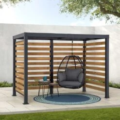 OUTLIV. Gartenpergola 313x191 Cm Zedernholz/Stahl Schwarz/Natur -Gartenbedarf Angebote outliv pergola 313x191 cm zedernholz stahl 1422237 6