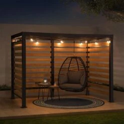 OUTLIV. Gartenpergola 313x191 Cm Zedernholz/Stahl Schwarz/Natur -Gartenbedarf Angebote outliv pergola 313x191 cm zedernholz stahl 1422237 7