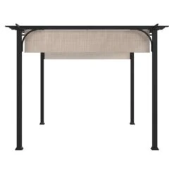 OUTLIV. Gartenpergola 366x274 Cm Stahl/Stoff Schwarz/Beige -Gartenbedarf Angebote outliv pergola 366x274 cm aluminium stoff 1396618 5