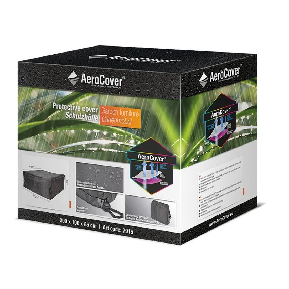 AeroCover Gartenmöbel-Set Schutzhülle 200x190x85cm Polyester Uni Anthrazit 11 AeroCover Gartenmöbel-Set Schutzhülle 200x190x85cm Polyester Uni Anthrazit – Bild 9