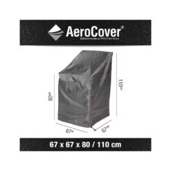 AeroCover Gartenstuhl Schutzhülle 67x67x80/110cm Polyester Uni Anthrazit -Gartenbedarf Angebote stapelstuhlhulle 67x67x80 110cm 2