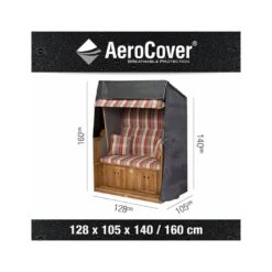 AeroCover Schutzhülle Für Strandkorb 128x105x160/140cm Polyester Uni Anthrazit -Gartenbedarf Angebote strandkorbhulle 128x105x160 140cm 6